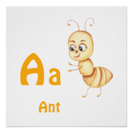 Ant personalize ABC: Letter A - お名前を入れてカスタマイズ ポスター