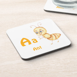 Ant personalize ABC: Letter A - お名前を入れる コースター