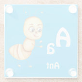 Ant personalize ABC: Letter A - 名前を入れる ガラスコースター (裏面)