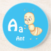 Ant personalize ABC: Letter A - 名前を入れる コースター (正面)
