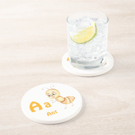 Ant personalize ABC: Letter A - 名前を入れる コースター