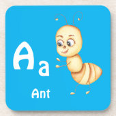 Ant personalize ABC: Letter A - 名前を入れる コースター (正面)