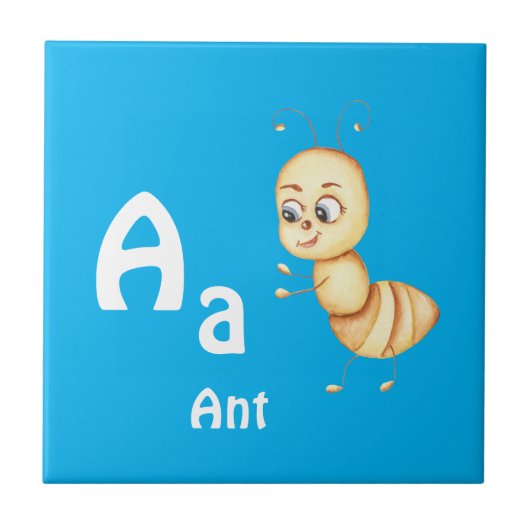 Ant personalize ABC: Letter A - 名前を入れる タイル (正面)