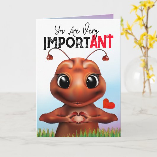 Ant Pun手話誕生日カード カード (黄色い花)