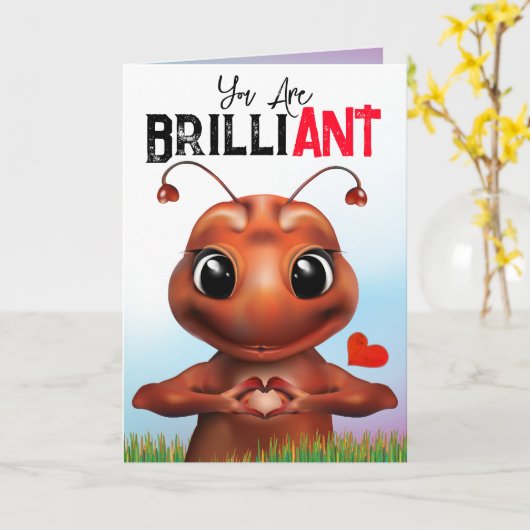 Ant Pun手話誕生日カード カード (黄色い花)