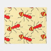 Ant seamless pattern vintageant, abstract, animal, フリースブランケット (正面(横))