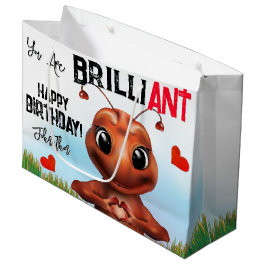 Ant Sign Languageハッピーバースデー ラージペーパーバッグ