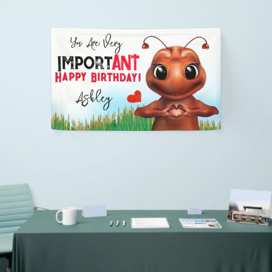 Ant Sign Language子供の誕生日 横断幕 (トレードショー)