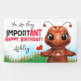 Ant Sign Language子供の誕生日 横断幕