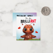Ant Sign Language Brilliant Thank You ノートカード (正面/裏面インサイチュ)