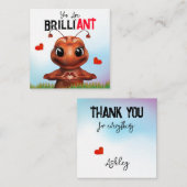 Ant Sign Language Brilliant Thank You ノートカード (正面/裏面)