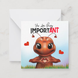 Ant Sign Language Classroom Valentine Card ノートカード