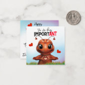 Ant Sign Language Classroom Valentine Card ノートカード (正面/裏面インサイチュ)