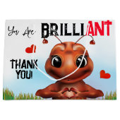 Ant Sign Language Kids Thank You ラージペーパーバッグ (正面)