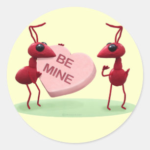 Ant Valentine's Dayステッカー ラウンドシール