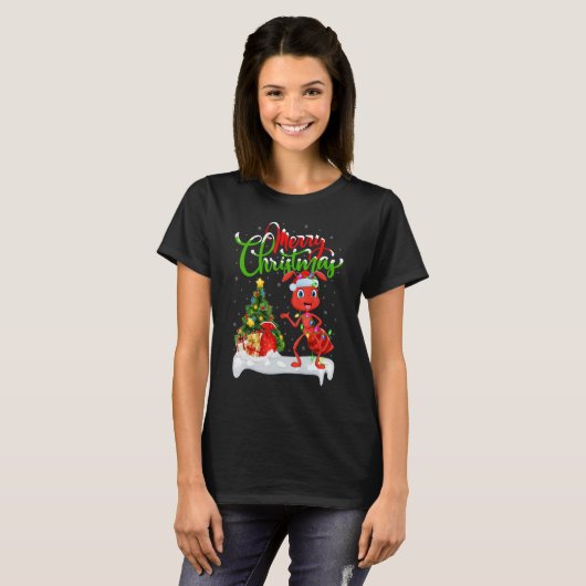 Ant   Xmas Decorations Santa Ant Christmas Tシャツ (正面フル)