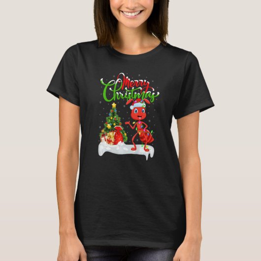 Ant  Xmas Decorations Santa Ant Christmas Tシャツ (正面)