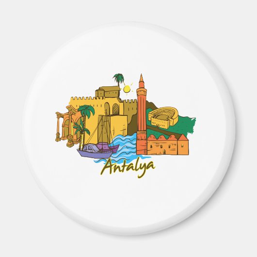 antalya travel vacation image.png マグネット (正面)
