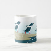 Antarctic Beach with Adelie Penguins コーヒーマグカップ (中央)