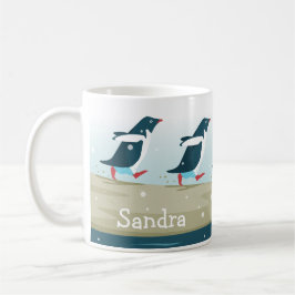 Antarctic Beach with Adelie Penguins コーヒーマグカップ