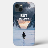 Antarctic Solitude: Penguin "But Why?" Quest Art Case-Mate iPhoneケース (裏面)