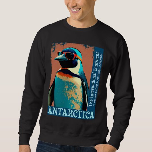 Antarctica Cute Cool Penguin Antarctic Research So スウェットシャツ (正面)