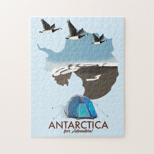 Antarctica For Adventure Travel poster map. ジグソーパズル (縦)