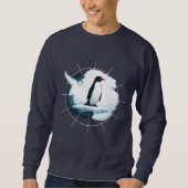Antarctica Penguin Emblem – Polar Explorer Design スウェットシャツ (正面)