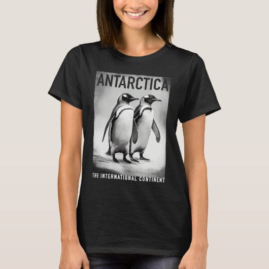 Antarctica Penguins The International Continent Tシャツ (正面)