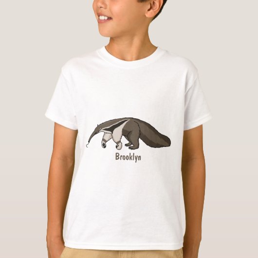 Anteater happy cartoon illustration  tシャツ (正面)