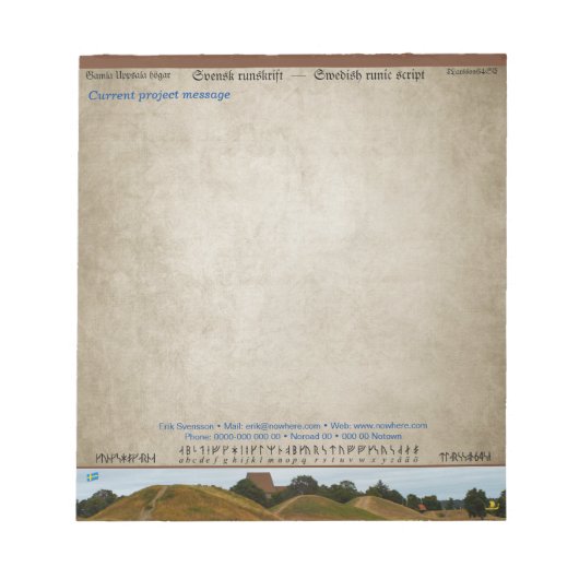 Anteckningsblock — Swedish runic script ノートパッド (正面)