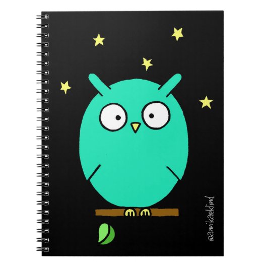 Anteckningsbok med nattuggla / Night Owl Notebook ノートブック (正面)