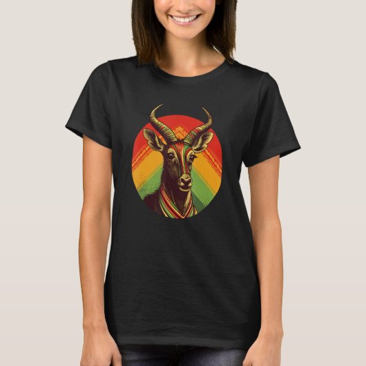 Antelope Animal  Safari Animal African Sable Antel Tシャツ (正面)