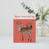 ANTELOPE & ANTLER OWLSバレンタインデーのはがき シーズンポストカード (スタンド正面)