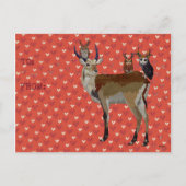ANTELOPE & ANTLER OWLSバレンタインデーのはがき シーズンポストカード (裏面)