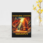 Antelope Canyon Arizona Hiking Camping  カード (黄色い花)
