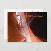 Antelope Canyon's Light Beam ポストカード (正面/裏面)