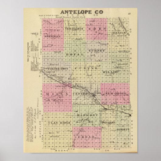 Antelope County, Nebraska ポスター (正面)