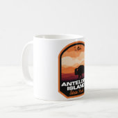 Antelope Island State Park UT Bison コーヒーマグカップ (正面左)