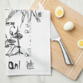 Anthe著ロックンロール キッチンタオル (四つ折り)