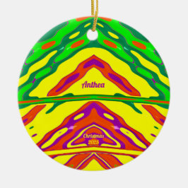ANTHEA to 3Dクリスマスレッドグリーンイエロー2025 to セラミックオーナメント