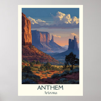 Anthem Arizona Vintage旅行ポスター | レトロキャニョ ポスター