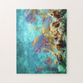 Anthias -カラフルサンゴ礁の魚の学校 | ジグソーパズル (縦)