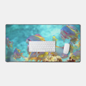 Anthias -カラフルサンゴ礁の魚の学校 | デスクマット (キーボード&マウス)