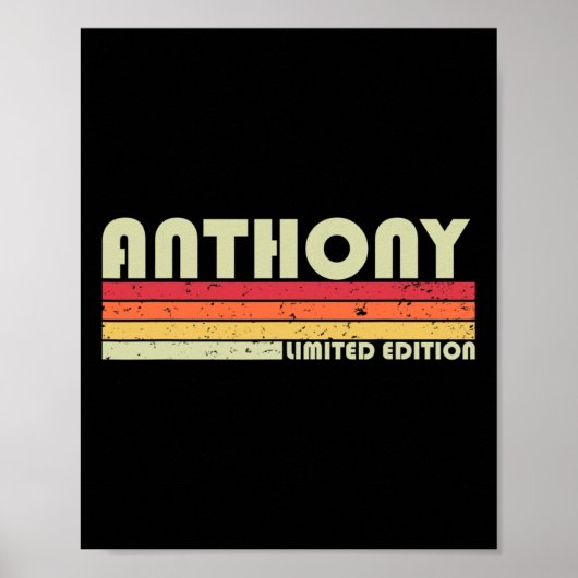 Anthony 名入り 80年代 90年代 レトロ ヴィンテージ 名前入り ポスター (正面)