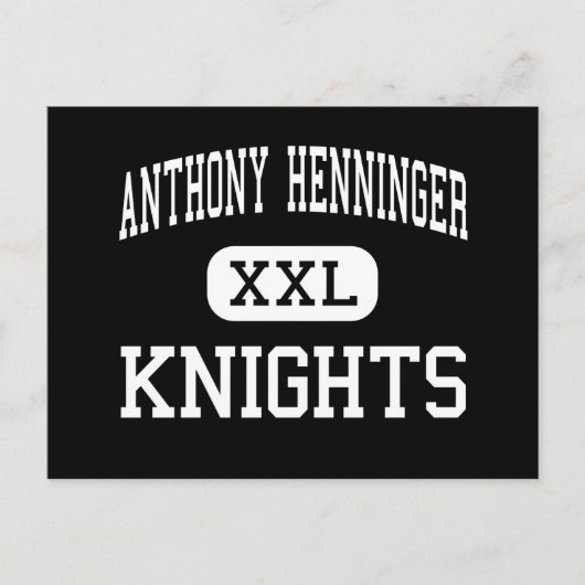 Anthony Henninger – 騎士 – 高 – シラキュース ポストカード (正面)