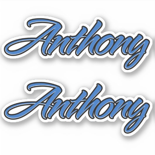 Anthony Name blue Aufkleber Sticker Stickerset シール (正面)