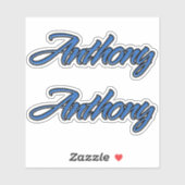 Anthony Name blue Aufkleber Sticker Stickerset シール (シート)