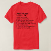 Anthony Name Definition Anthony Naの意味 Tシャツ (デザイン正面)