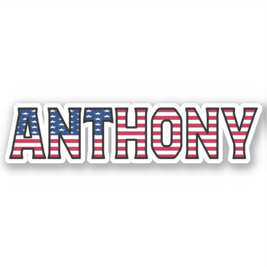 Anthony Name Vorname USA Sticker Stickerset シール (正面)